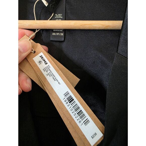 NWT Skims Silk Oversized Short Sleep Set, Onix 3X - Picture 5 of 11